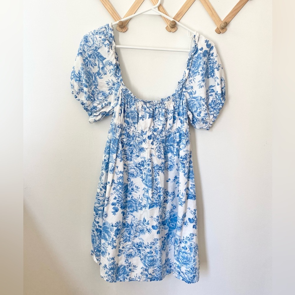 New Look Blue and White Floral Dress